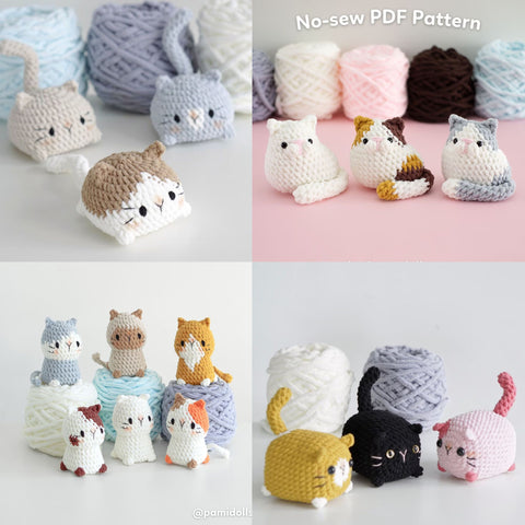 No-sew Cat Amigurumi Crochet Pattern