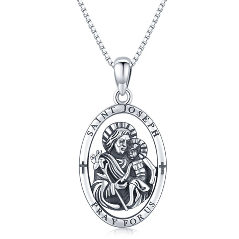 SAINT JOSEPH NECKLACE - 925 STERLING SILVER