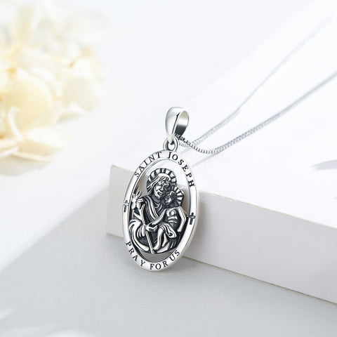 SAINT JOSEPH NECKLACE - 925 STERLING SILVER