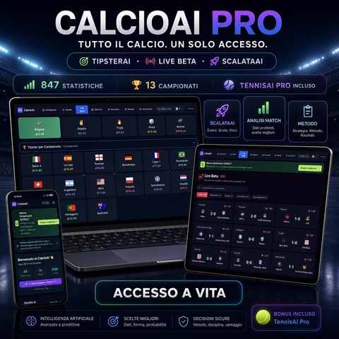 CalcioAI - Analisi calcistiche avanzate, ogni giorno