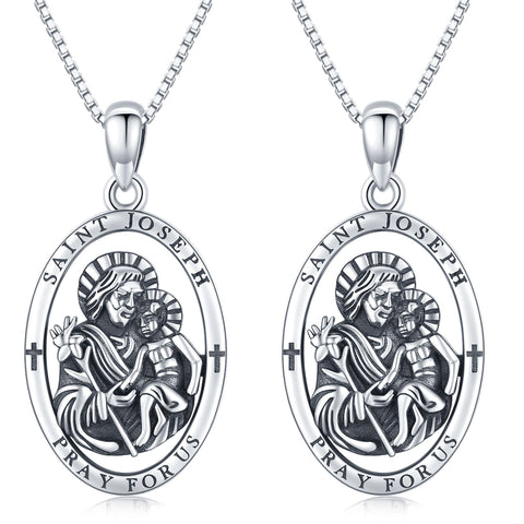 SAINT JOSEPH NECKLACE - 925 STERLING SILVER