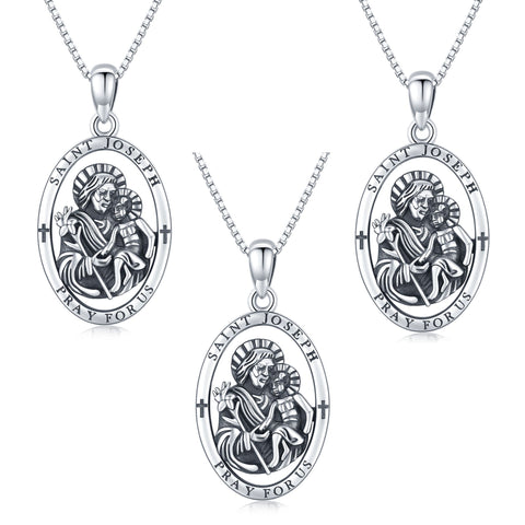 SAINT JOSEPH NECKLACE - 925 STERLING SILVER